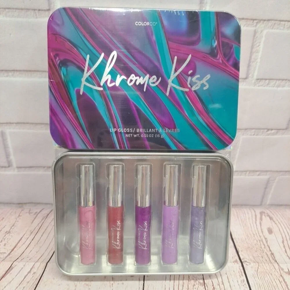 Khrome Kiss 5pc Lip Gloss, Tin Can Set‎
